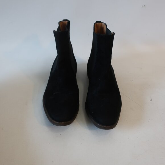 Womens Sutor Mantellassi Black Suede Flat Heel Pull-On Booties 40 US/10 - Picture 5 of 16